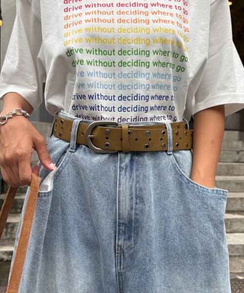 CIAOPANIC TYPY（チャオパニックティピー）の「【UNISEX】スタッズベルト（ベルト・レディース・マスタード/ブラック/グレー/レッド・ONE SIZE）」の19枚目の写真