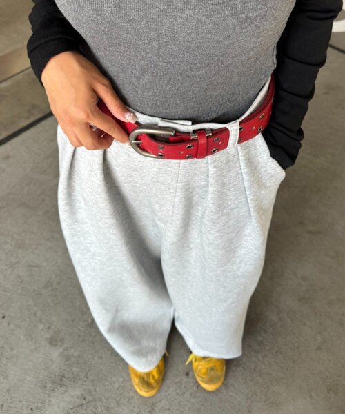 CIAOPANIC TYPY（チャオパニックティピー）の「【UNISEX】スタッズベルト（ベルト・レディース・マスタード/ブラック/グレー/レッド・ONE SIZE）」の20枚目の写真