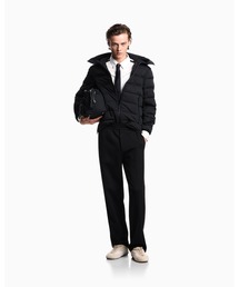 EMPORIO ARMANI | 【エンポリオ アルマーニ】フード付きダウンジャケット ナイロンキルティング ジャカードロゴレタリング(ダウンジャケット/コート)