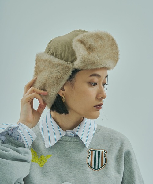 UMBRO(アンブロ)の「(UMBRO × ROSE BUD)FLIGHT CAP(キャップ・レディース・ベージュ/ブラック・ONE SIZE)」の21枚目の写真
