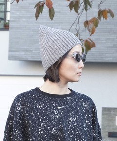 Cycle by myob DRAW CODE KNIT CAP/グレー Cycle by myob/サイクルバイエムワイオー】DRAW CODE KNIT CAP（ニット