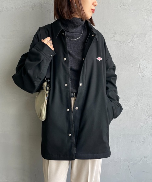 専用DANTON 黒 DANTON/ダントン] ウールライククロス 中綿入り コーチジャケット