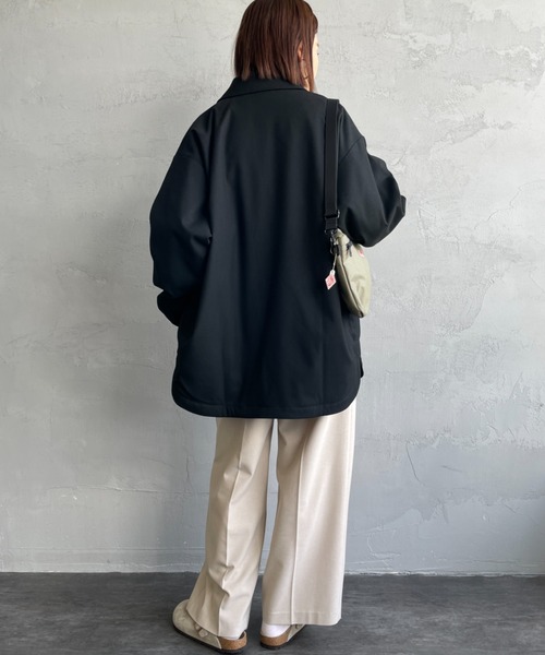 DANTON（ダントン）の「[DANTON/ダントン] ウールライククロス 中綿入り コーチジャケット（その他アウター・レディース・ブラック/グレイッシュベージュ・38/40/42）」の22枚目の写真