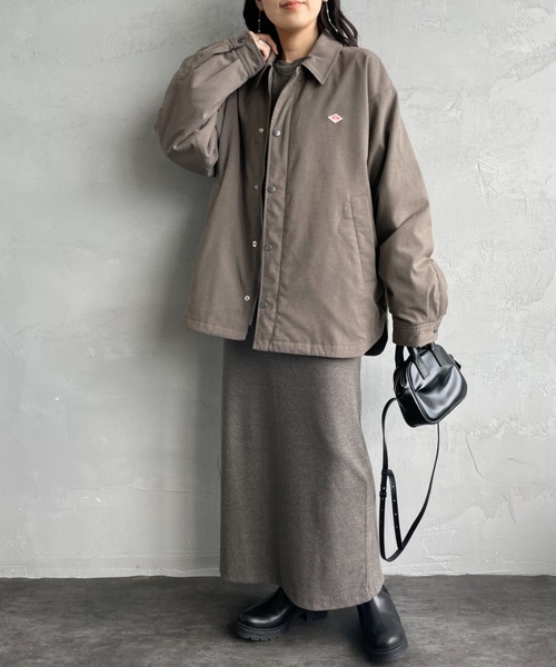 DANTON（ダントン）の「[DANTON/ダントン] ウールライククロス 中綿入り コーチジャケット（その他アウター・レディース・ブラック/グレイッシュベージュ・38/40/42）」の13枚目の写真