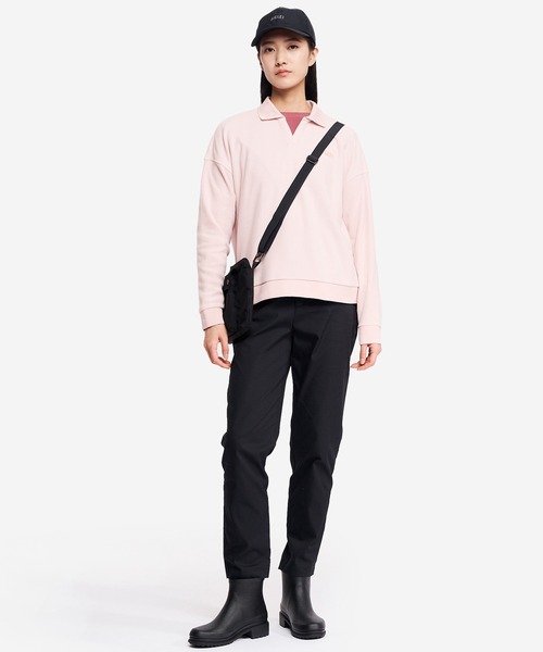 AIGLE（エーグル）の「POLARTEC THERMAL PRO ポーラーテック ポロフリース（スウェット・レディース・ブルーグレー/ピンク/バーガンディー・38/36/40）」の4枚目の写真