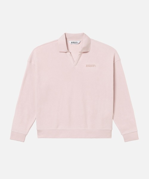 AIGLE（エーグル）の「POLARTEC THERMAL PRO ポーラーテック ポロフリース（スウェット・レディース・ブルーグレー/ピンク/バーガンディー・38/36/40）」の7枚目の写真