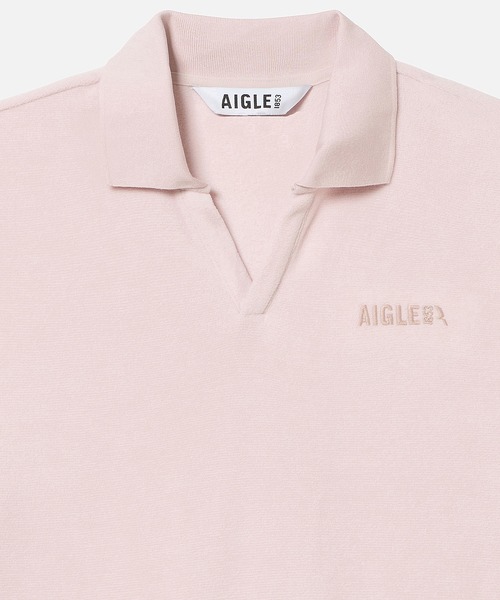 AIGLE（エーグル）の「POLARTEC THERMAL PRO ポーラーテック ポロフリース（スウェット・レディース・ブルーグレー/ピンク/バーガンディー・38/36/40）」の9枚目の写真