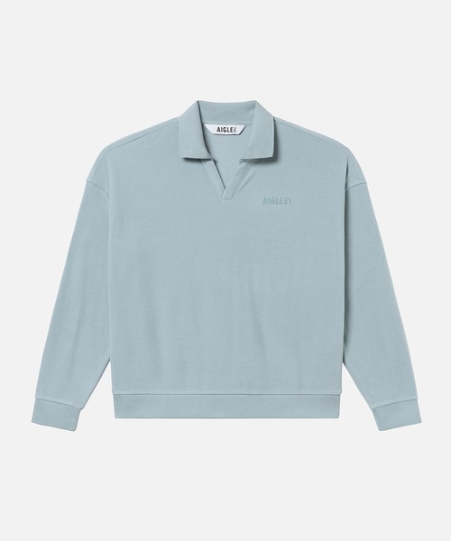 AIGLE（エーグル）の「POLARTEC THERMAL PRO ポーラーテック ポロフリース（スウェット・レディース・ブルーグレー/ピンク/バーガンディー・38/36/40）」の15枚目の写真