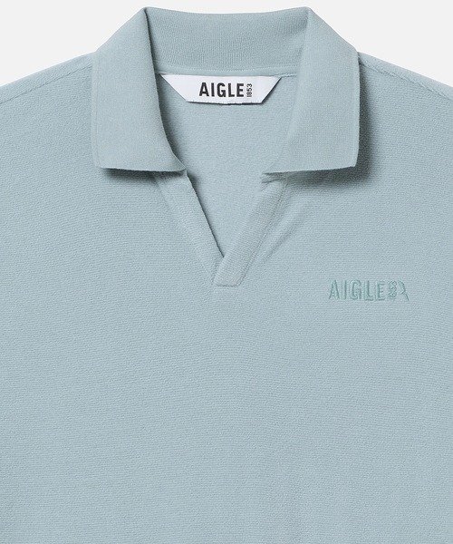 AIGLE（エーグル）の「POLARTEC THERMAL PRO ポーラーテック ポロフリース（スウェット・レディース・ブルーグレー/ピンク/バーガンディー・38/36/40）」の17枚目の写真