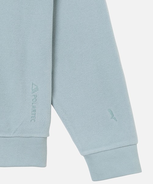 AIGLE（エーグル）の「POLARTEC THERMAL PRO ポーラーテック ポロフリース（スウェット・レディース・ブルーグレー/ピンク/バーガンディー・38/36/40）」の19枚目の写真