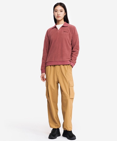 AIGLE（エーグル）の「POLARTEC THERMAL PRO ポーラーテック ポロフリース（スウェット・レディース・ブルーグレー/ピンク/バーガンディー・38/36/40）」の20枚目の写真