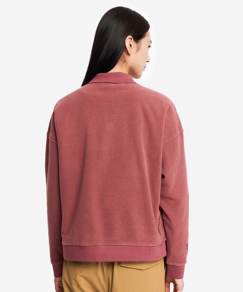 AIGLE（エーグル）の「POLARTEC THERMAL PRO ポーラーテック ポロフリース（スウェット・レディース・ブルーグレー/ピンク/バーガンディー・38/36/40）」の21枚目の写真