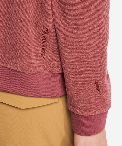 AIGLE（エーグル）の「POLARTEC THERMAL PRO ポーラーテック ポロフリース（スウェット・レディース・ブルーグレー/ピンク/バーガンディー・38/36/40）」の22枚目の写真