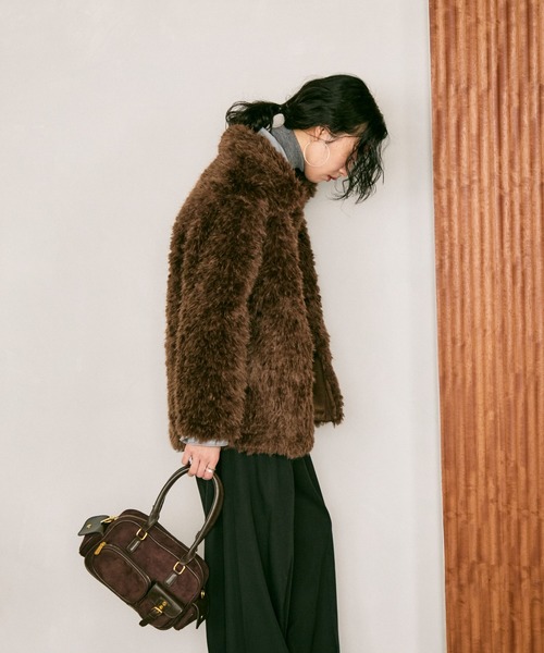 Lutim by u（ルチバイユー）の「Suede utility handle bag / スエード ユーティリティハンドルバック（ハンドバッグ・レディース・キャメル/ブラウン・FREE）」の8枚目の写真