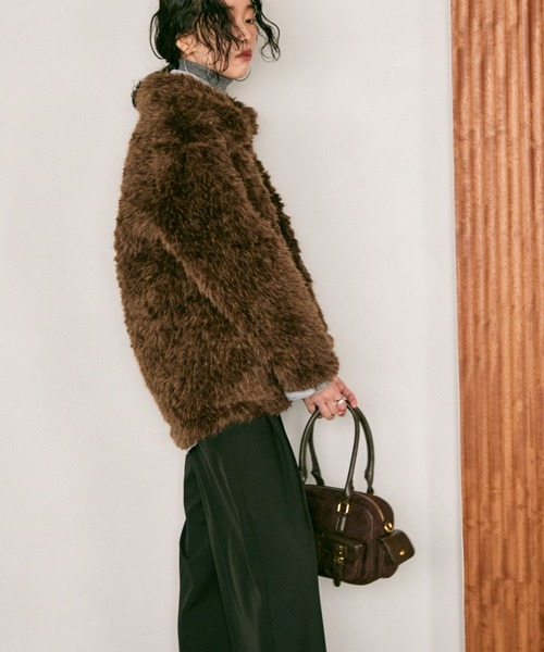 Lutim by u（ルチバイユー）の「Suede utility handle bag / スエード ユーティリティハンドルバック（ハンドバッグ・レディース・キャメル/ブラウン・FREE）」の9枚目の写真