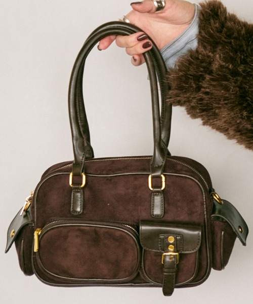 Lutim by u（ルチバイユー）の「Suede utility handle bag / スエード ユーティリティハンドルバック（ハンドバッグ・レディース・キャメル/ブラウン・FREE）」の13枚目の写真