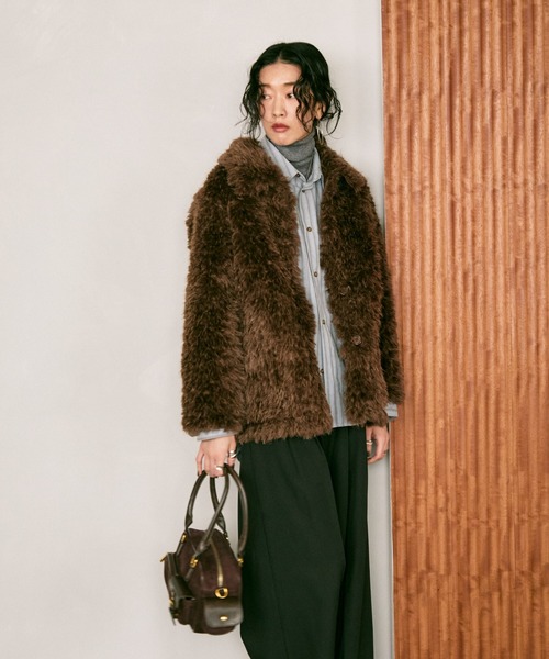 Lutim by u（ルチバイユー）の「Suede utility handle bag / スエード ユーティリティハンドルバック（ハンドバッグ・レディース・キャメル/ブラウン・FREE）」の10枚目の写真