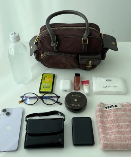 Lutim by u（ルチバイユー）の「Suede utility handle bag / スエード