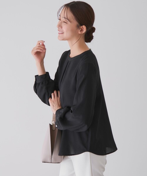 Jayro(ジャイロ)の「フロントレースピンタックブラウス(シャツ/ブラウス・レディース・ホワイト系その他2/ベージュ/ブラック・M)」の5枚目の写真