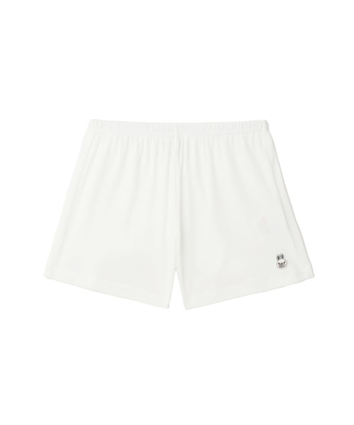 A BATHING APE(アベイシングエイプ)の「BABY DOPPY BADGE POINTELLE SHORTS(その他パンツ・レディース・アイボリー/ブラック・SMALL/X-SMALL)」の1枚目の写真