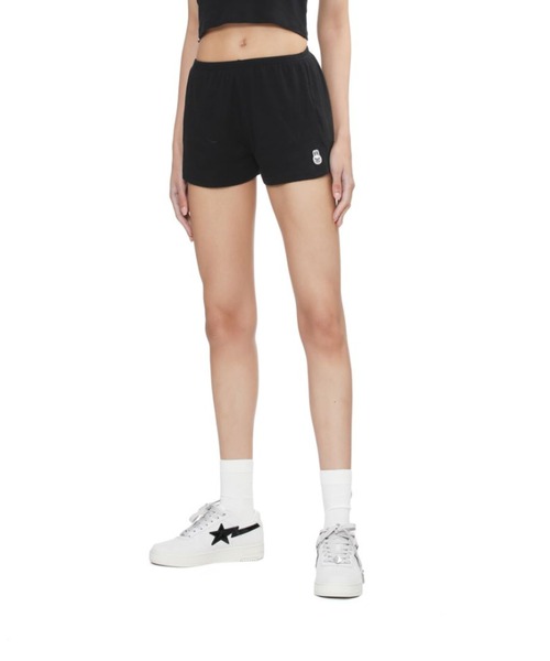 A BATHING APE(アベイシングエイプ)の「BABY DOPPY BADGE POINTELLE SHORTS(その他パンツ・レディース・アイボリー/ブラック・SMALL/X-SMALL)」の6枚目の写真