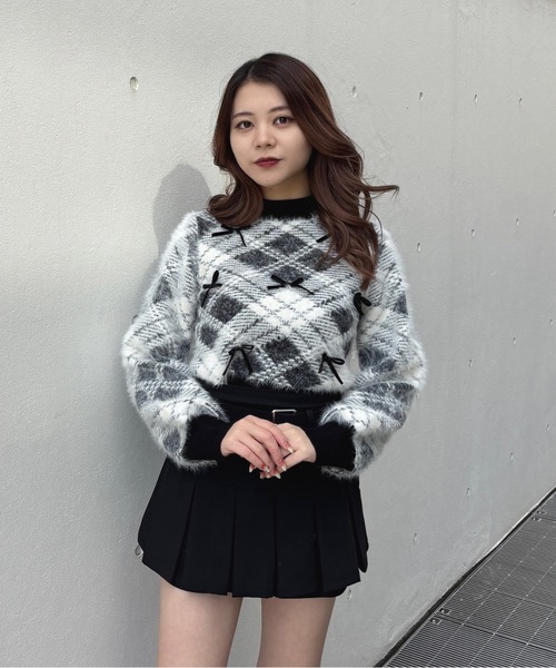 one way（ワンウェイ）の「ベロアリボンシャギーニット（ニット/セーター・レディース・ブラック/ブラウン/ネイビー/ホワイト・FREE）」の18枚目の写真