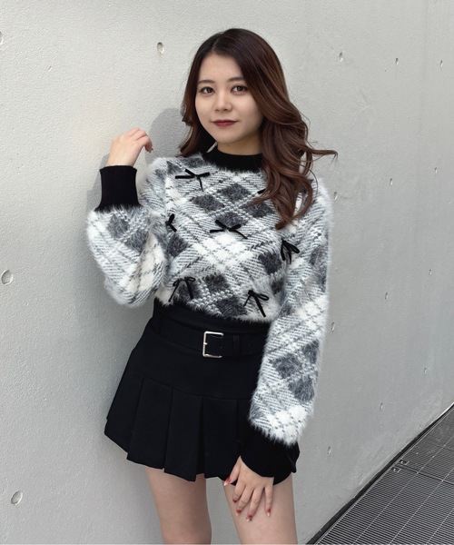 one way（ワンウェイ）の「ベロアリボンシャギーニット（ニット/セーター・レディース・ブラック/ブラウン/ネイビー/ホワイト・FREE）」の19枚目の写真