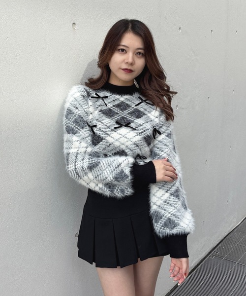 one way（ワンウェイ）の「ベロアリボンシャギーニット（ニット/セーター・レディース・ブラック/ブラウン/ネイビー/ホワイト・FREE）」の20枚目の写真