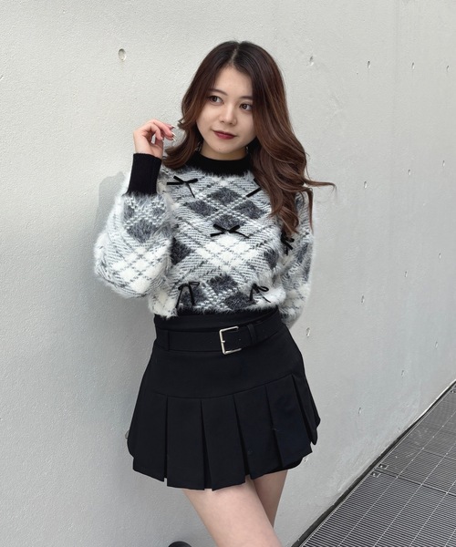 one way（ワンウェイ）の「ベロアリボンシャギーニット（ニット/セーター・レディース・ブラック/ブラウン/ネイビー/ホワイト・FREE）」の21枚目の写真