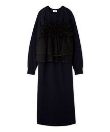 emmi | 【セットアイテム】チュールビスチェ×裏毛ワンピースセット(ワンピース)