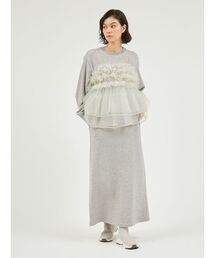 emmi | 【セットアイテム】チュールビスチェ×裏毛ワンピースセット(ワンピース)