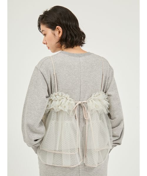 emmi（エミ）の「【セットアイテム】チュールビスチェ×裏毛ワンピース