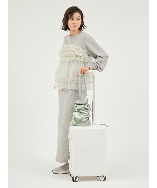 emmi(エミ)の「【セットアイテム】チュールビスチェ×裏毛ワンピースセット(ワンピース・レディース・ベージュ/ネイビー/グレー・0/1)」の17枚目の写真