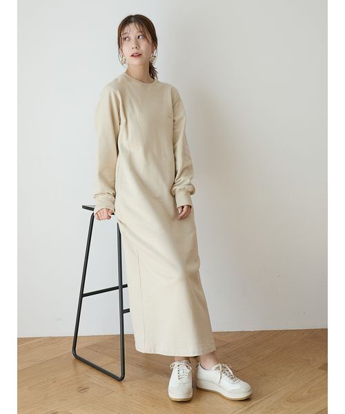 セール】【セットアイテム】チュールビスチェ×裏毛ワンピースセット