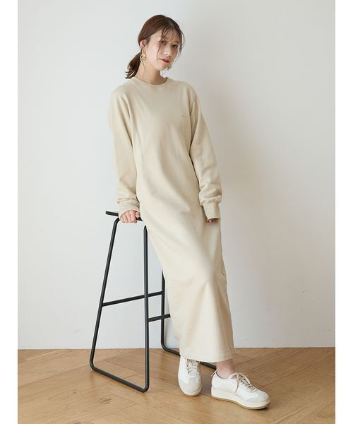 セール】【セットアイテム】チュールビスチェ×裏毛ワンピースセット