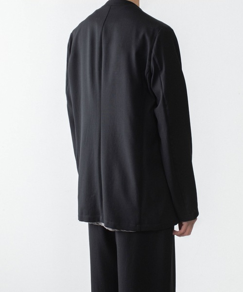 ATTACHMENT（アタッチメント）の「2/90 ウールツイストツイル カラーレスジャケット / 2/90 WO TWIST TWILL COLLARLESS JKT（ノーカラージャケット・メンズ・ブラック/グレー・1/2/3/4）」の18枚目の写真