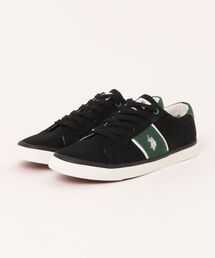 JEANS MATE（ジーンズメイト）の「【U.S. POLO ASSN./ユーエスポロアッスン】【トレンドに左右されずヘビーユースできる紐キャンバススニーカー】配色ライン  コートソール キャンパス スニーカー（スニーカー）」