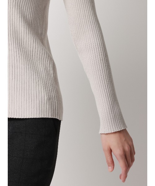 SUIT SQUARE(スーツスクエア)の「ボウタイプルオーバーリブニット 長袖 ウォッシャブル レーヨンストレッチ 無地(ニット/セーター・レディース・ネイビー/ライトグレー/ボルドー・38(9号))」の20枚目の写真