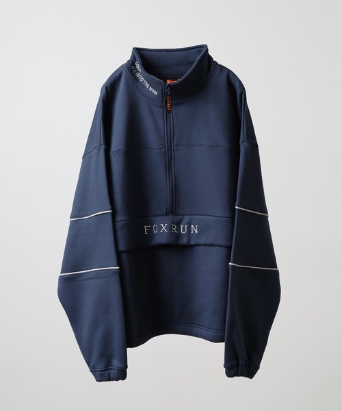 FOXRUN(フォックスラン)の「パイピング切替裏起毛スウェットハーフジップ(スウェット・メンズ・ネイビー/アッシュグレー/グレー/ブラック・L/M)」の4枚目の写真