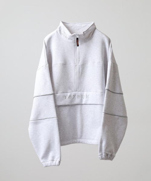 FOXRUN(フォックスラン)の「パイピング切替裏起毛スウェットハーフジップ(スウェット・メンズ・ネイビー/アッシュグレー/グレー/ブラック・L/M)」の2枚目の写真