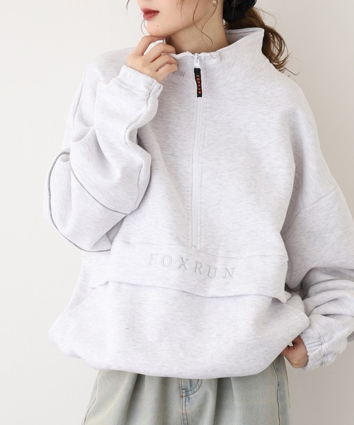 FOXRUN(フォックスラン)の「パイピング切替裏起毛スウェットハーフジップ(スウェット・メンズ・ネイビー/アッシュグレー/グレー/ブラック・L/M)」の16枚目の写真