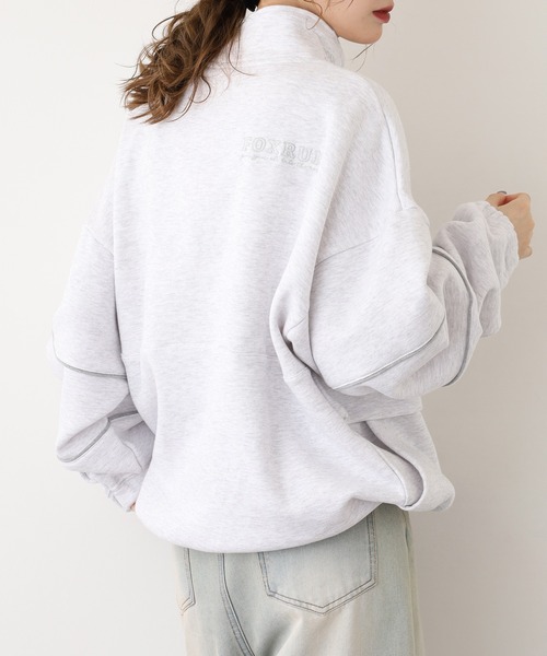 FOXRUN(フォックスラン)の「パイピング切替裏起毛スウェットハーフジップ(スウェット・メンズ・ネイビー/アッシュグレー/グレー/ブラック・L/M)」の6枚目の写真