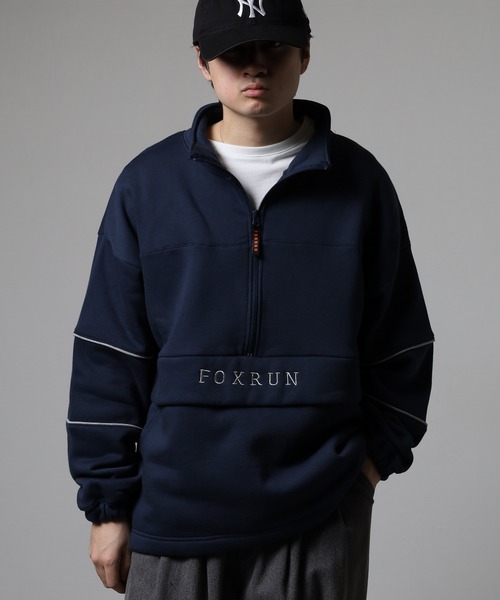 FOXRUN(フォックスラン)の「パイピング切替裏起毛スウェットハーフジップ(スウェット・メンズ・ネイビー/アッシュグレー/グレー/ブラック・L/M)」の10枚目の写真