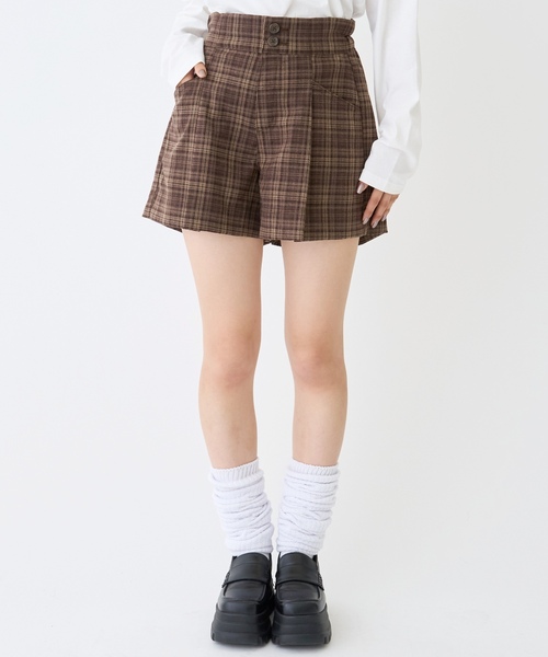 LOVETOXIC(ラブトキシック)の「【起毛】美脚見えタックフレアキュロット(その他パンツ・キッズ・チャコール/ブラウン/ブラック/グレー・L:160cm/M:150cm/130cm/S:140cm)」の2枚目の写真