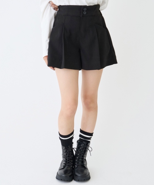 セール】【起毛】美脚見えタックフレアキュロット（その他パンツ