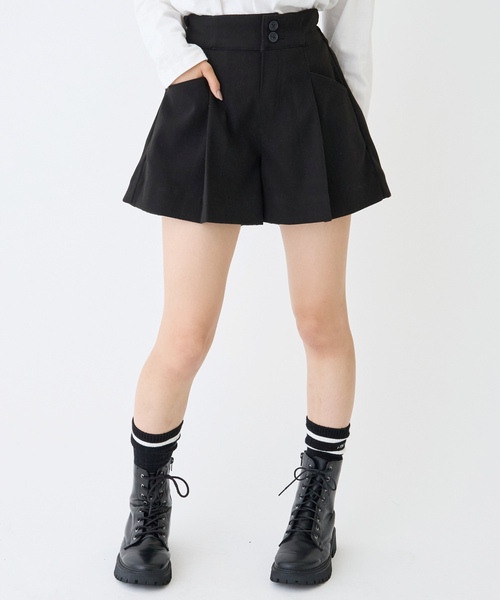 LOVETOXIC(ラブトキシック)の「【起毛】美脚見えタックフレアキュロット(その他パンツ・キッズ・チャコール/ブラウン/ブラック/グレー・L:160cm/M:150cm/130cm/S:140cm)」の11枚目の写真