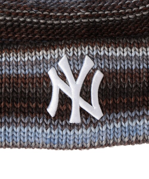 NEW ERA（ニューエラ）の「【別注】NEW ERA / Multi BorderCuff Knit Cap（ニットキャップ/ビーニー・メンズ・ブラック/ブラウン/ネイビー・ONE SIZE）」の7枚目の写真