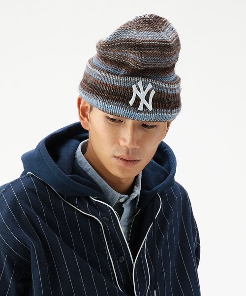 NEW ERA（ニューエラ）の「【別注】NEW ERA / Multi BorderCuff Knit Cap（ニットキャップ/ビーニー・メンズ・ブラック/ブラウン/ネイビー・ONE SIZE）」の12枚目の写真