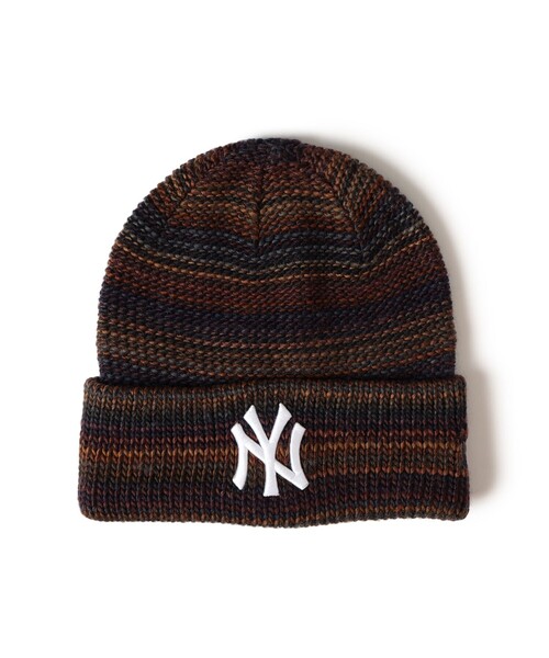 NEW ERA（ニューエラ）の「【別注】NEW ERA / Multi BorderCuff Knit Cap（ニットキャップ/ビーニー・メンズ・ブラック/ブラウン/ネイビー・ONE SIZE）」の13枚目の写真