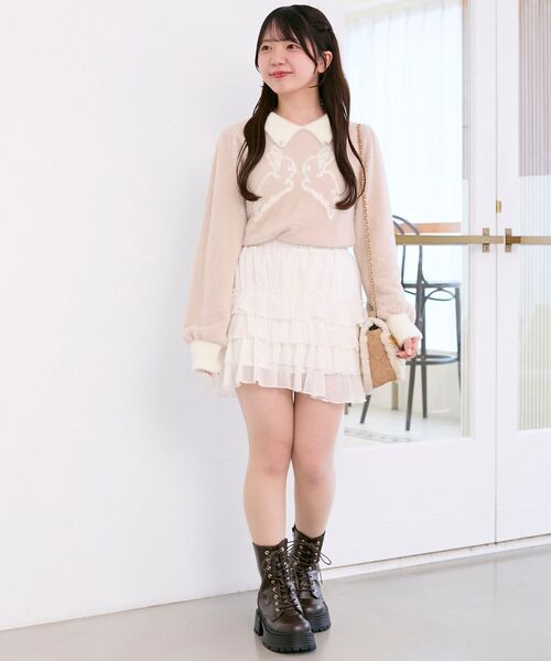 MAJESTIC LEGON(マジェスティックレゴン)の「フワフワtwinsうさぎニット(ニット/セーター・レディース・ホワイト系その他2/ピンク系その他2・MEDIUM)」の7枚目の写真
